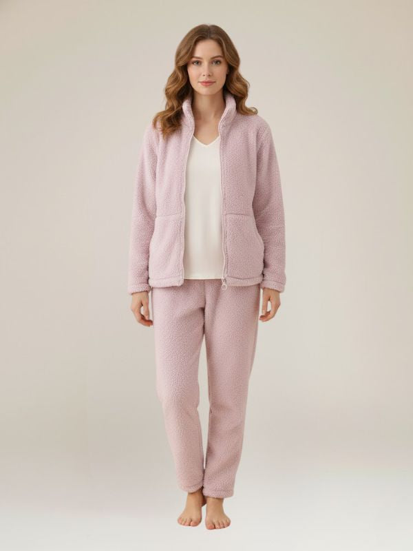 Pyjama Chaud Polaire Lavande Pour Femme "Rêve Polaire" | Pyjama Shop