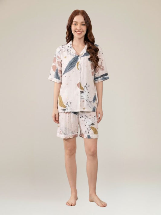 Pyjama Chemise Pour Femme 2 Pièces "Rayon De Lune" | Pyjama Shop