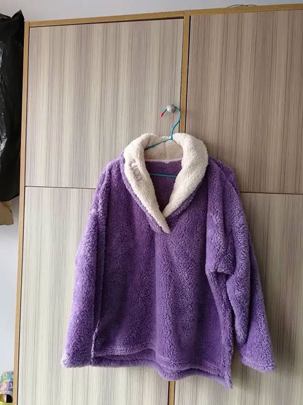 Pyjama En Polaire Violet Pour Femme "Flocon de Douceur" | Pyjama Shop