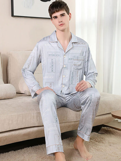 Pyjama En Satin Pour Homme "Icecream" | Pyjama Shop