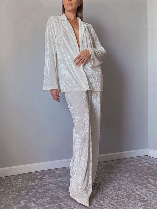 Pyjama Femme 2 Pièces "Étreinte de Velours"
