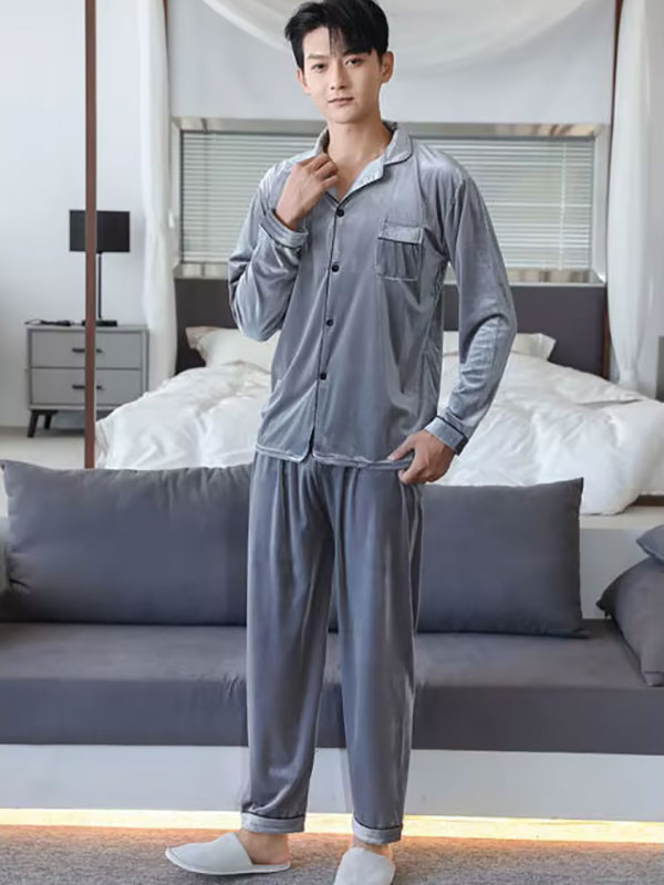 Pyjama En Velours Pour Homme "Velours Hivernal"