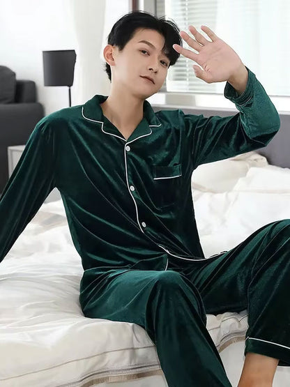 Pyjama En Velours Pour Homme "Velours Hivernal"