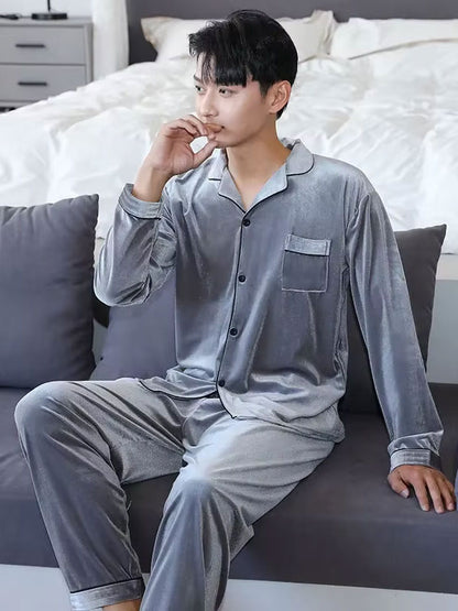 Pyjama En Velours Pour Homme "Velours Hivernal"