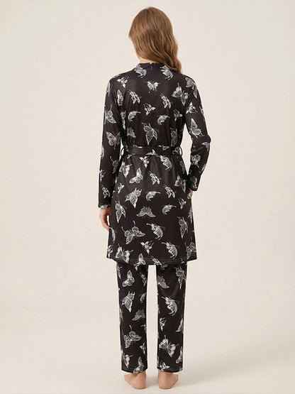 Pyjama Pour Femme 3 Pièces "Saphir Éthéré" | Pyjama Shop