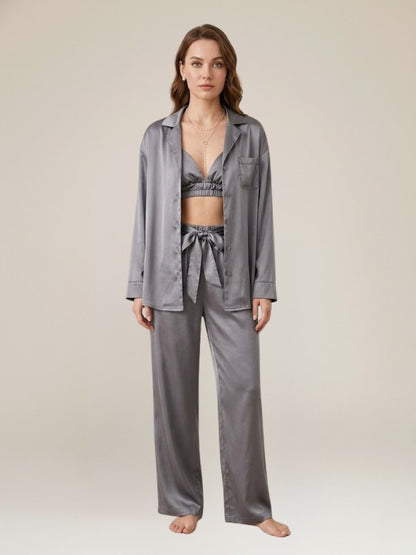 Pyjama 3 Pièces Pour Femme "Silver" | Pyjama Shop