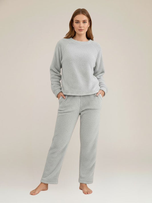 Pyjama Pour Femme Chaud Gris "Eden Polaire" | Pyjama Shop
