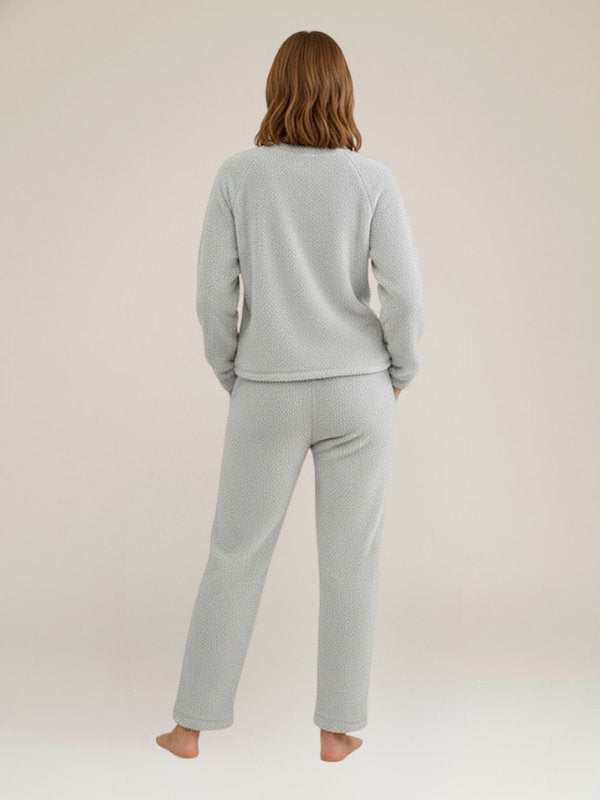 Pyjama Pour Femme Chaud Gris "Eden Polaire" | Pyjama Shop