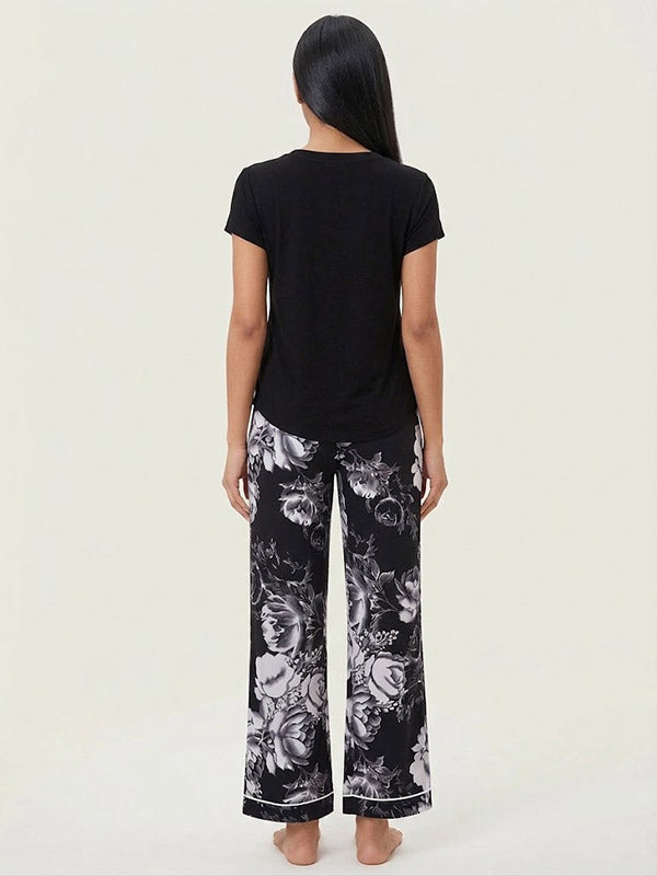 Pyjama Femme Chic 2 Pièces "Noir Délicat" | Pyjama Shop