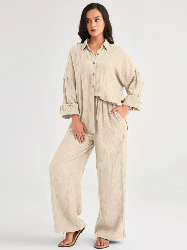 Pyjama Pour Femme En Coton Blanc "Sillage de Lys" | Pyjama Shop