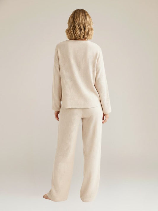 Pyjama Pour Femme En Coton Blanc "Sillage de Lys" | Pyjama Shop