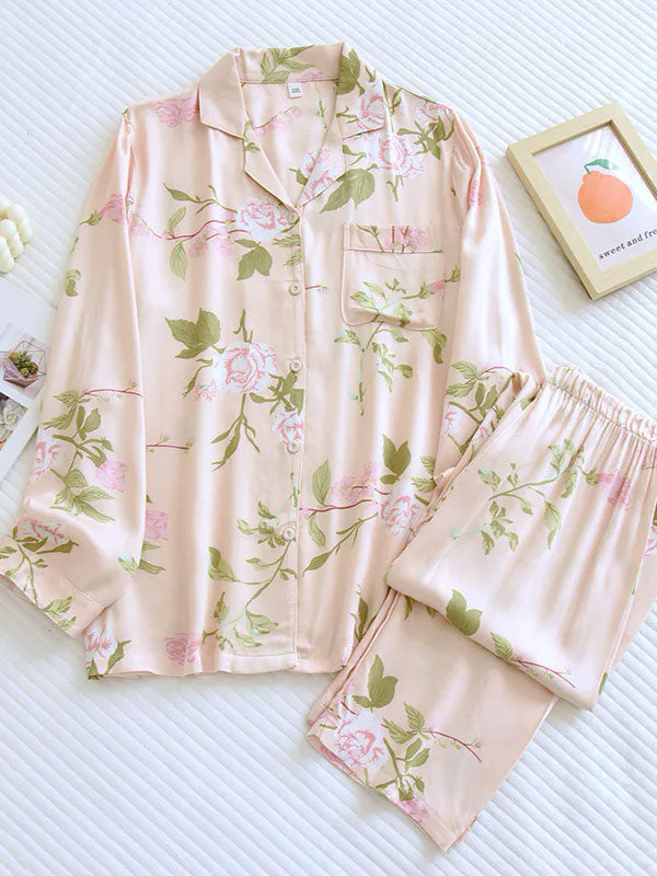 Pyjama Pour Femme À Manches Longues "Fleur de Printemps" | Pyjama Shop