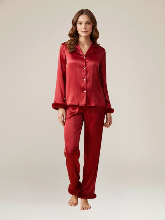 Pyjama Rouge Pour Femme "Amour Écarlate" | Pyjama Shop