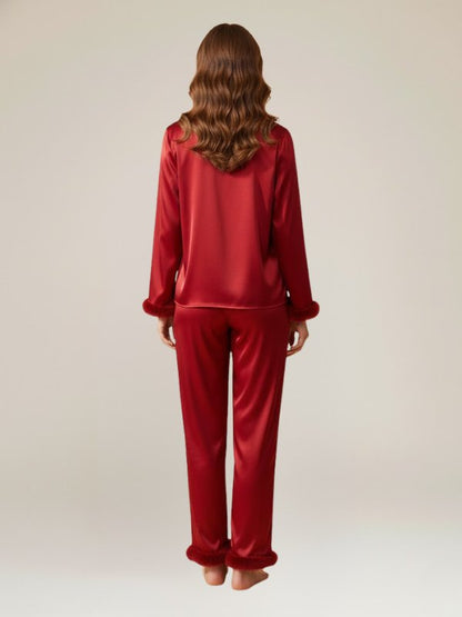 Pyjama Rouge Pour Femme "Amour Écarlate" | Pyjama Shop