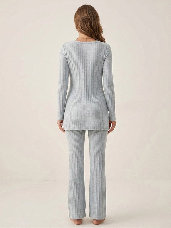 Pyjama D'hiver Gris Pour Femme "Calme Lunaire" | Pyjama Shop