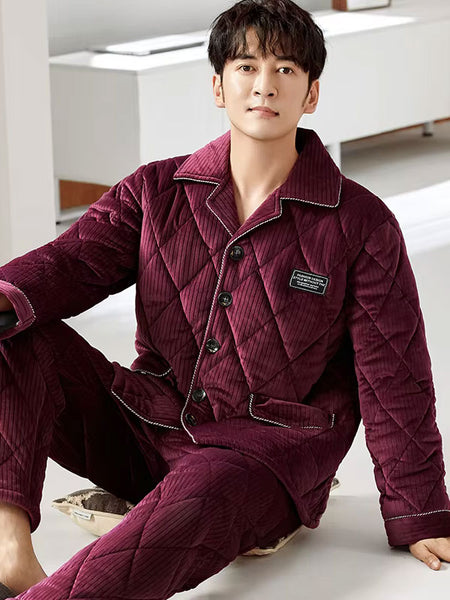 Ensemble pyjama en polaire pour homme - Avec poches et capuche - Deux Ensemble pyjama en polaire pour homme - Avec poches et capuche - Deux