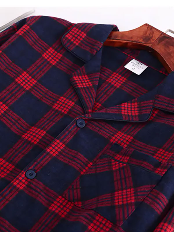 Pyjama Pour Homme À Carreaux "Douceur de Nuit" | Pyjama Shop
