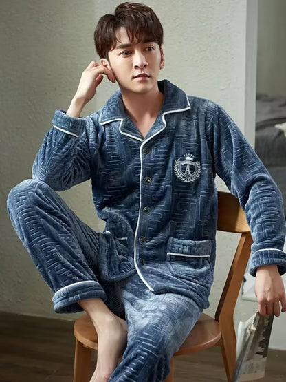 Pyjama Pour Homme Chaud "Lueur de Neige" | Pyjama Shop