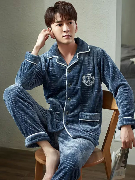 Pyjama Pour Homme Chaud "Lueur de Neige" | Pyjama Shop