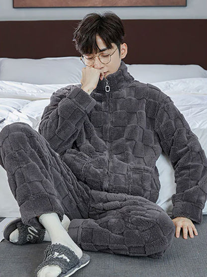 Pyjama Homme Hiver Polaire Pyjama Homme Hiver Chaud Pyjama Homme