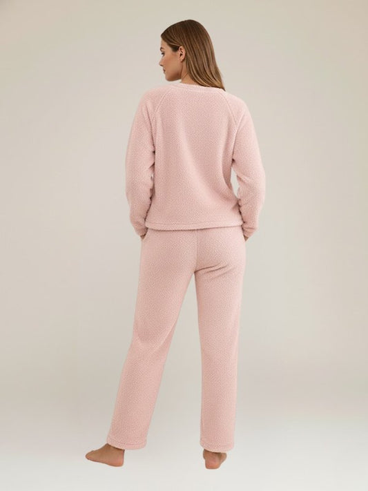 Pyjama Moumoute Pour Femme Rose "Eden Polaire" | Pyjama Shop