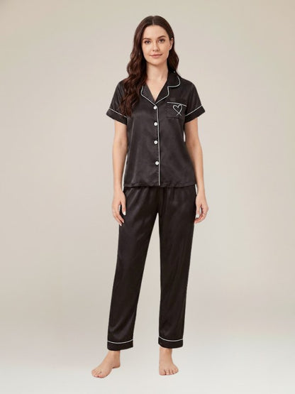 Pyjama Noir Satin | Pyjama Shop​