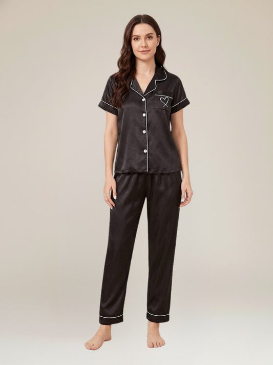 Pyjama Noir Satin | Pyjama Shop​