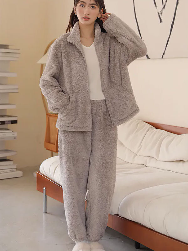 Pyjama Polaire Gris Pour Femme "Rêve Polaire" | Pyjama Shop