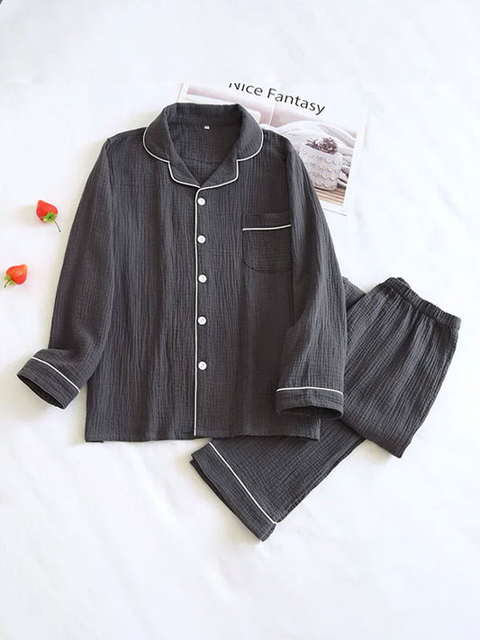 Pyjama Pour Homme En Coton Gris "Brume Matinale" | Pyjama Shop