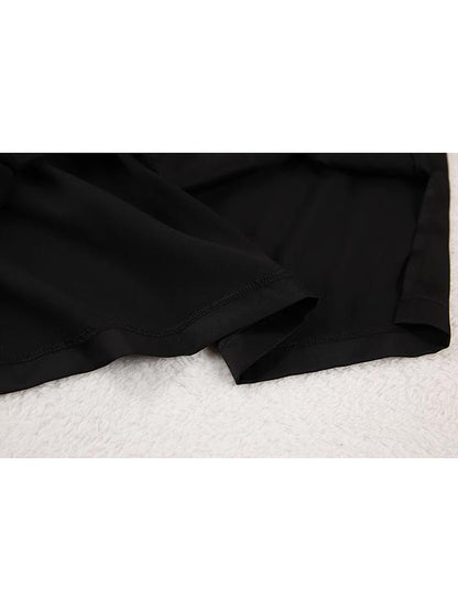 Pyjama Satin Noir Femme | Pyjama Shop
