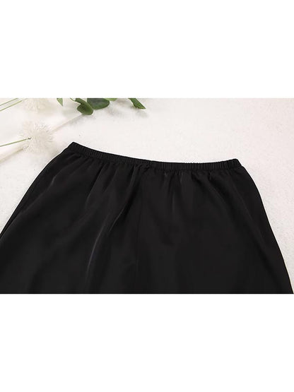 Pyjama Satin Noir Femme | Pyjama Shop