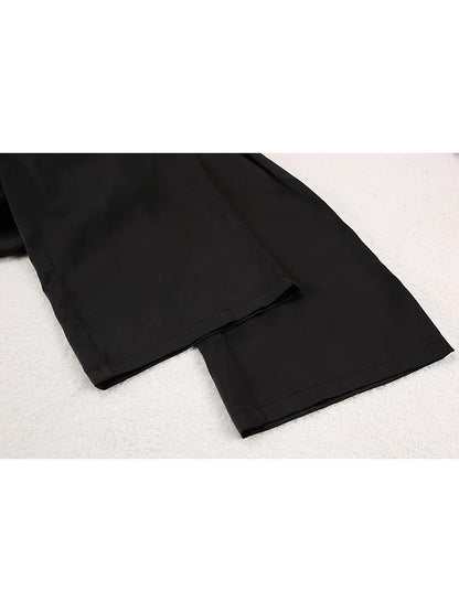 Pyjama Satin Noir Femme | Pyjama Shop