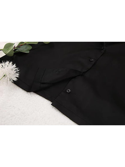 Pyjama Satin Noir Femme | Pyjama Shop