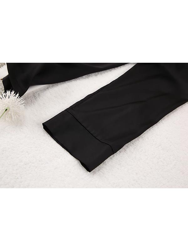 Pyjama Satin Noir Femme | Pyjama Shop