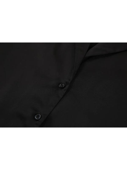 Pyjama Satin Noir Femme | Pyjama Shop