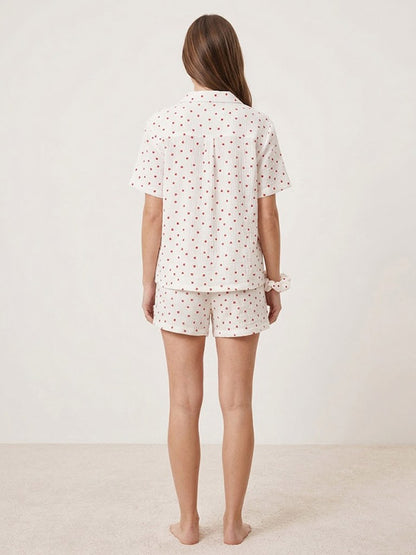 Ensemble Pyjama Short en Coton Pour Femme "Coeur Léger" | Pyjama Shop