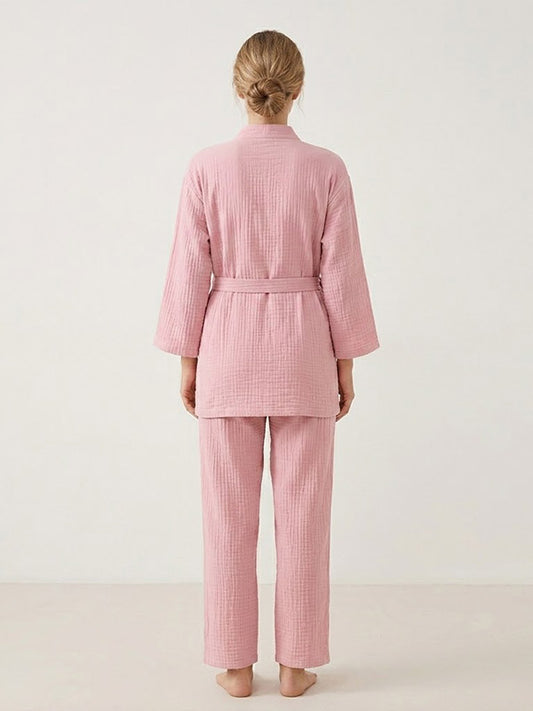 Pyjama Avec Veste Rose Pour Femme "Rêverie de Perle" | Pyjama Shop