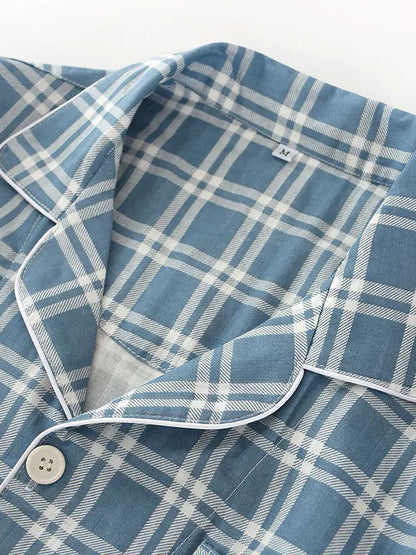 Pyjamas Pour Homme 100% Coton À Carreaux "Douceur d'Ébène" | Pyjama Shop