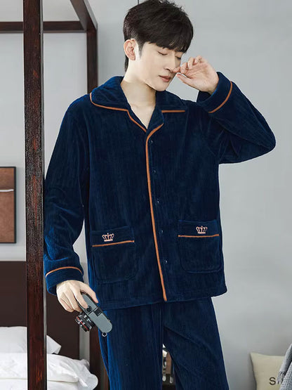 Pyjama Chaud Pour Homme Bleu "Royal" | Pyjama Shop