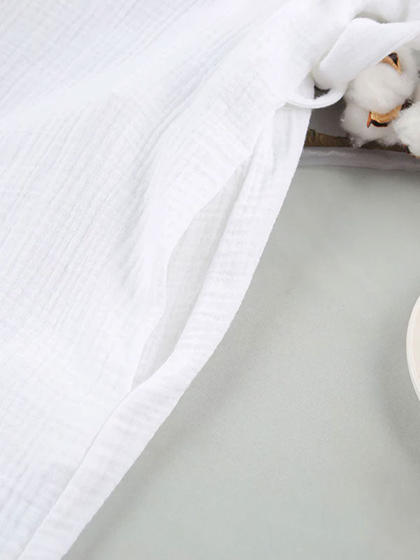 Robe de Chambre En Coton Blanc Pour Femme "Nid Douillet" | Pyjama Shop