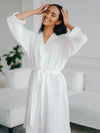 Robe de Chambre En Coton Blanc Pour Femme &quot;Nid Douillet&quot; | Pyjama Shop