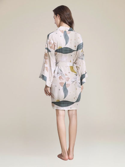 Robe de Chambre de Femme En Satin "Flocon de Satin" | Pyjama Shop