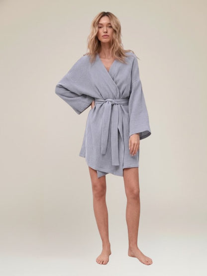 Robe De Chambre En Coton Pour Femme "Douceur Matinale" | Pyjama Shop