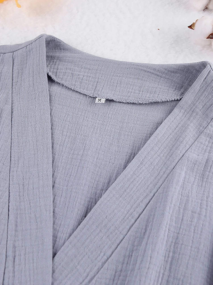 Robe De Chambre En Coton Pour Femme "Douceur Matinale" | Pyjama Shop