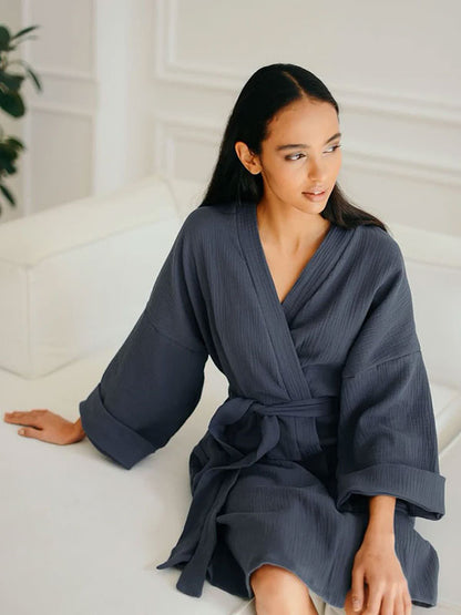 Robe de Chambre En Coton "Nid Douillet" | Pyjama Shop