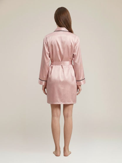 Robe De Chambre En Satin "Tendresse Matinale" | Pyjama Shop