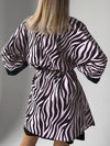 Robe de Chambre pour Femme en Satin &quot;Zèbre&quot; | Pyjama Shop