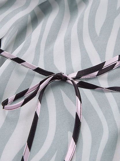 Robe de Chambre pour Femme en Satin "Zèbre" | Pyjama Shop