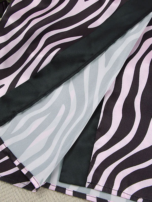 Robe de Chambre pour Femme en Satin "Zèbre" | Pyjama Shop