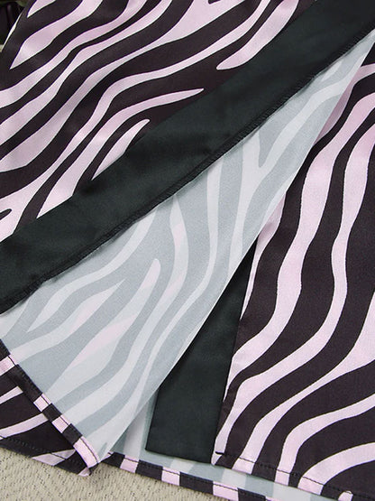 Robe de Chambre pour Femme en Satin "Zèbre" | Pyjama Shop